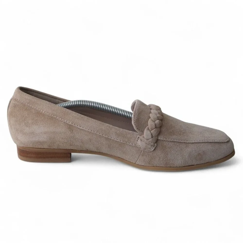 Joie Braided Suede Slip-on Loafers Beige‎ Women's 8M